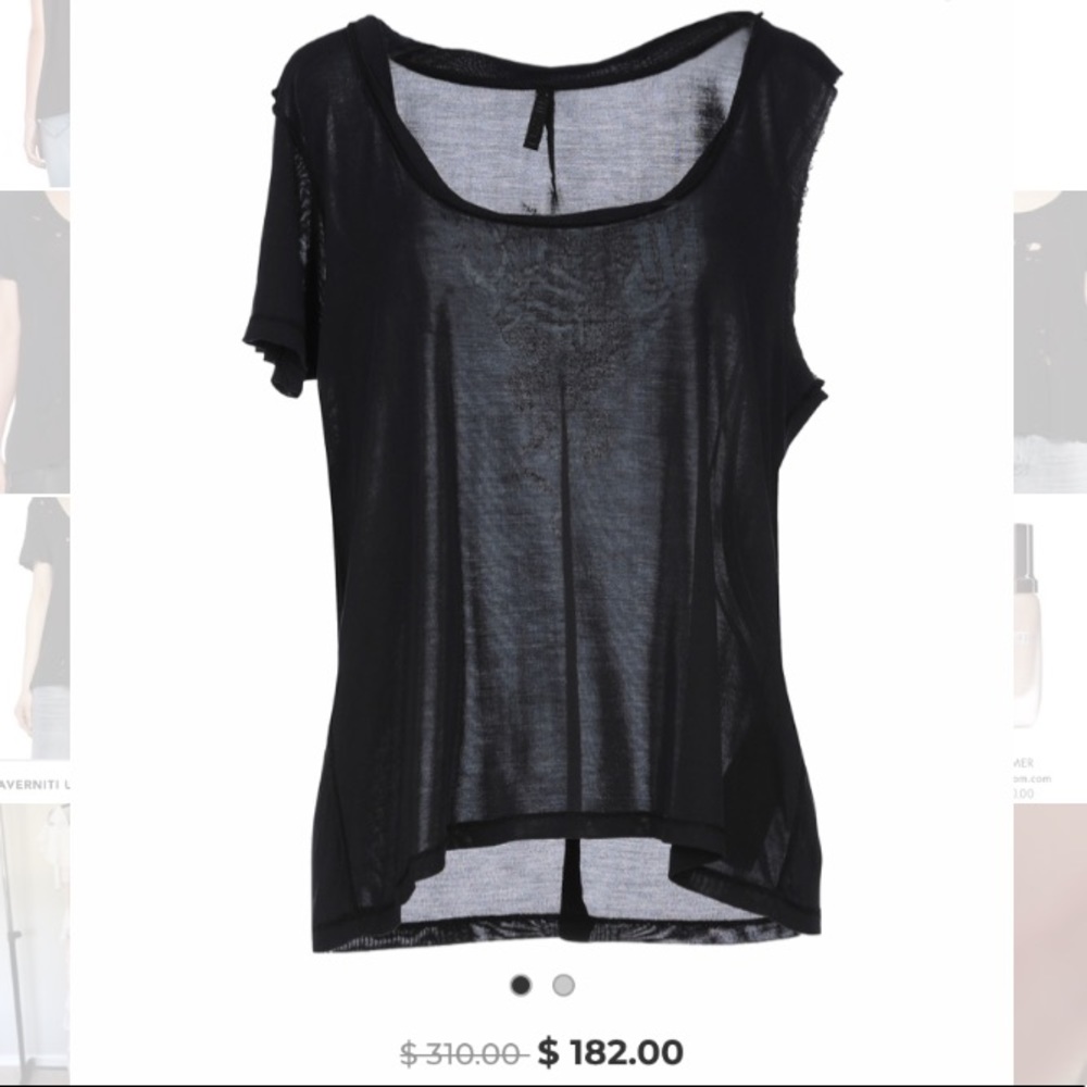 NWT Ben Taverniti Unravel Project silk tee